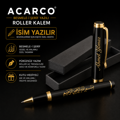 İsme Özel Besmelei Şerif Yazılı Roller Tükenmez Kalem