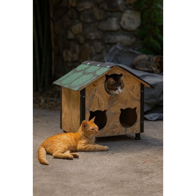 DIŞ MEKAN 3LÜ OSB KEDİ KULÜBESİ  
