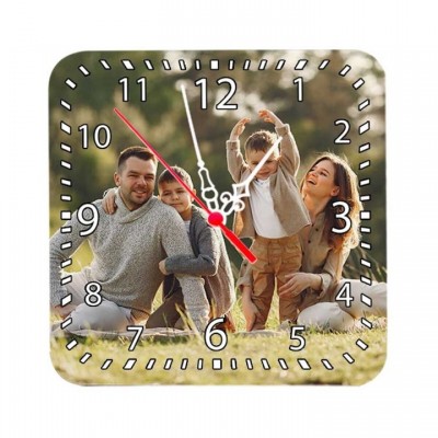Kişiye Özel Kare Duvar Saati MDF Saat 30cm