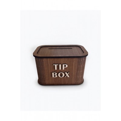 Ahşap Tip Box  Bahşiş Kutusu – Kafe & Dükkan için Dekoratif Kutu